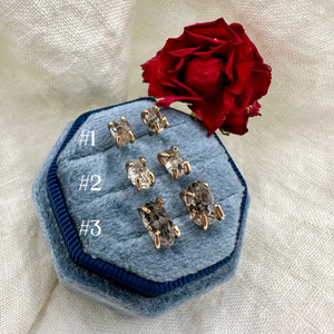 Raw Quartz Studs