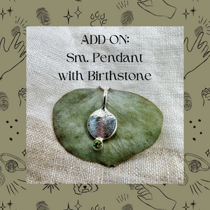 Add-on: Impression Sm. Pendant with Birthstone