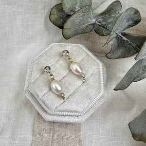 Beloved, Sm. Pearl & Gem Earrings