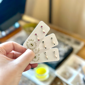 Beloved, Sm. Pearl & Gem Earrings