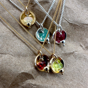 Glow, Mini Birthstone Necklace