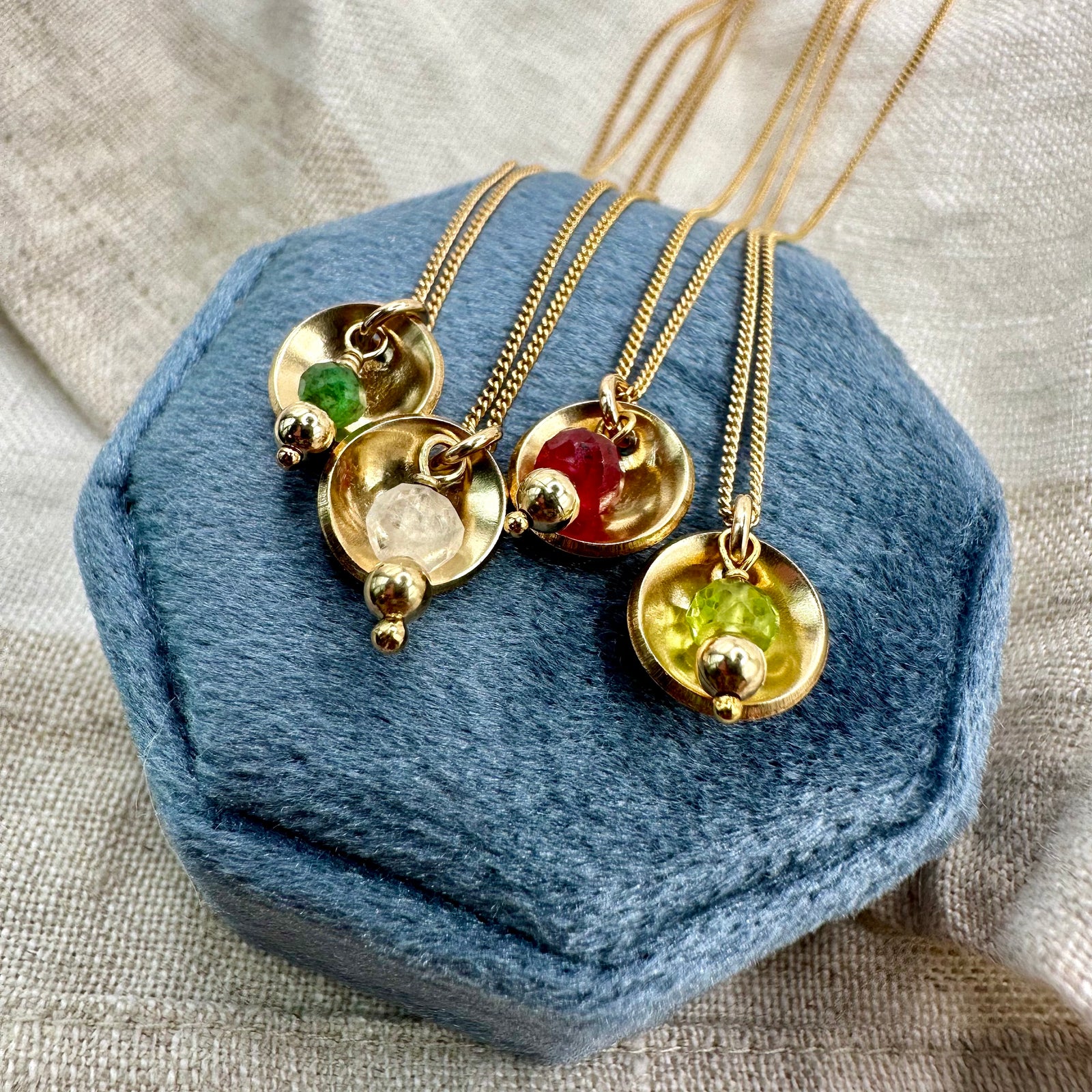 Glow, Mini Birthstone Necklace