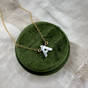 Mother of Pearl, Letter Necklace