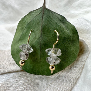 Raw Gem Earrings, One of a Kind