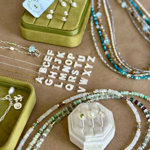 Mother of Pearl, Letter Necklace
