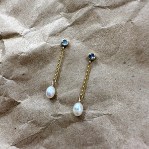 Dancing Pearl, Birthstone Earrings