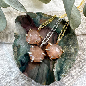 Peach Moonstone Necklaces