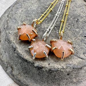Peach Moonstone Necklaces
