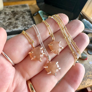Peach Moonstone Necklaces