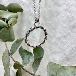 Twisted Circle Necklace