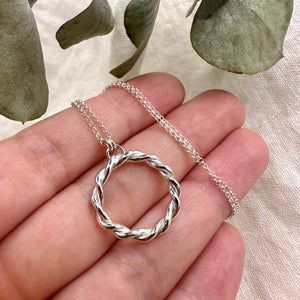 Twisted Circle Necklace