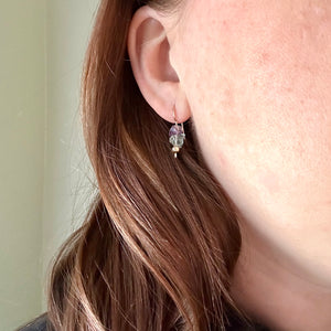 Raw Gem Earrings, One of a Kind