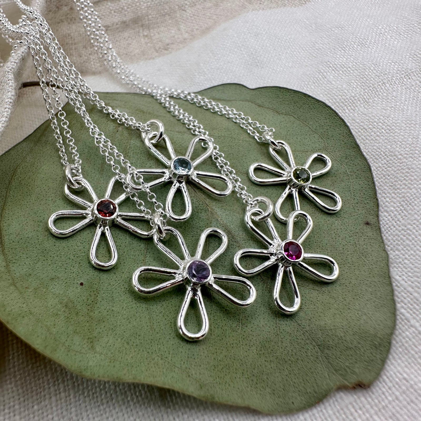 Garden, Birthstone Necklace