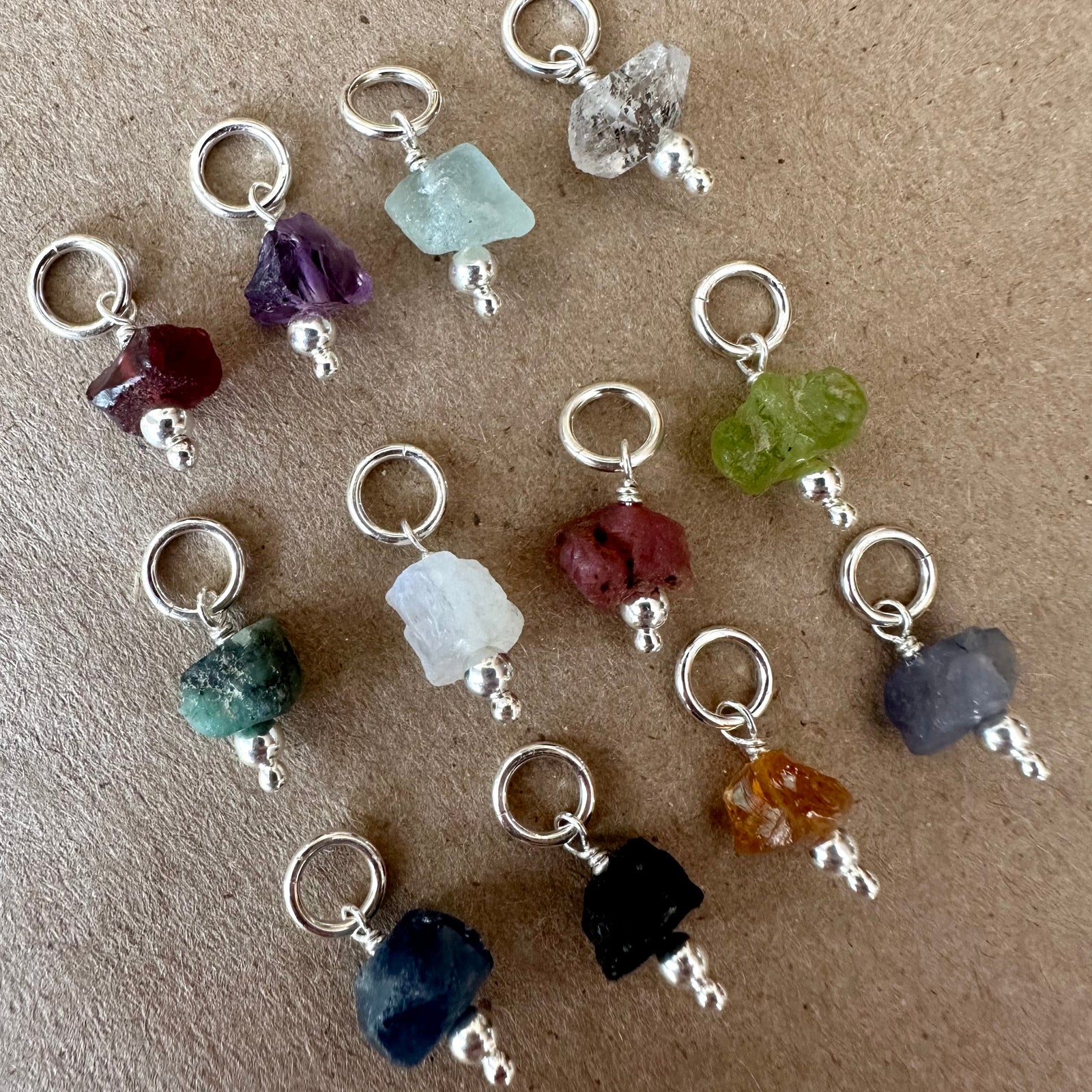 Vibrant, Raw Gem Charm