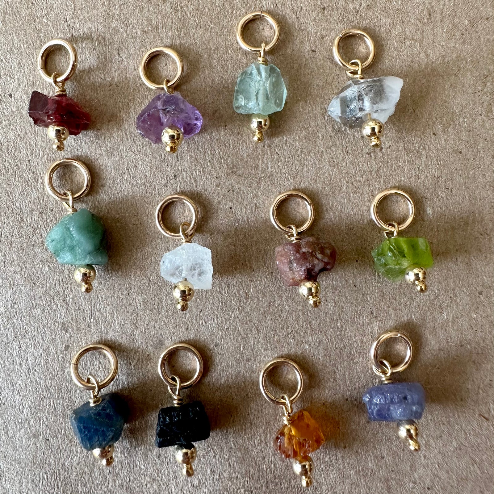 Vibrant, Raw Gem Charm