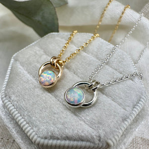 Crescent Gem Necklace