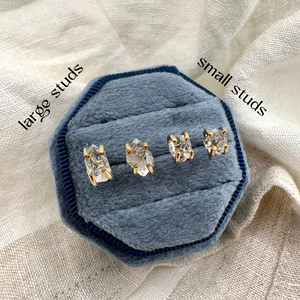 Small, Raw Gem Studs