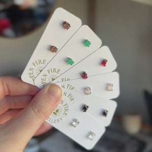 Tear-drop Gem Studs