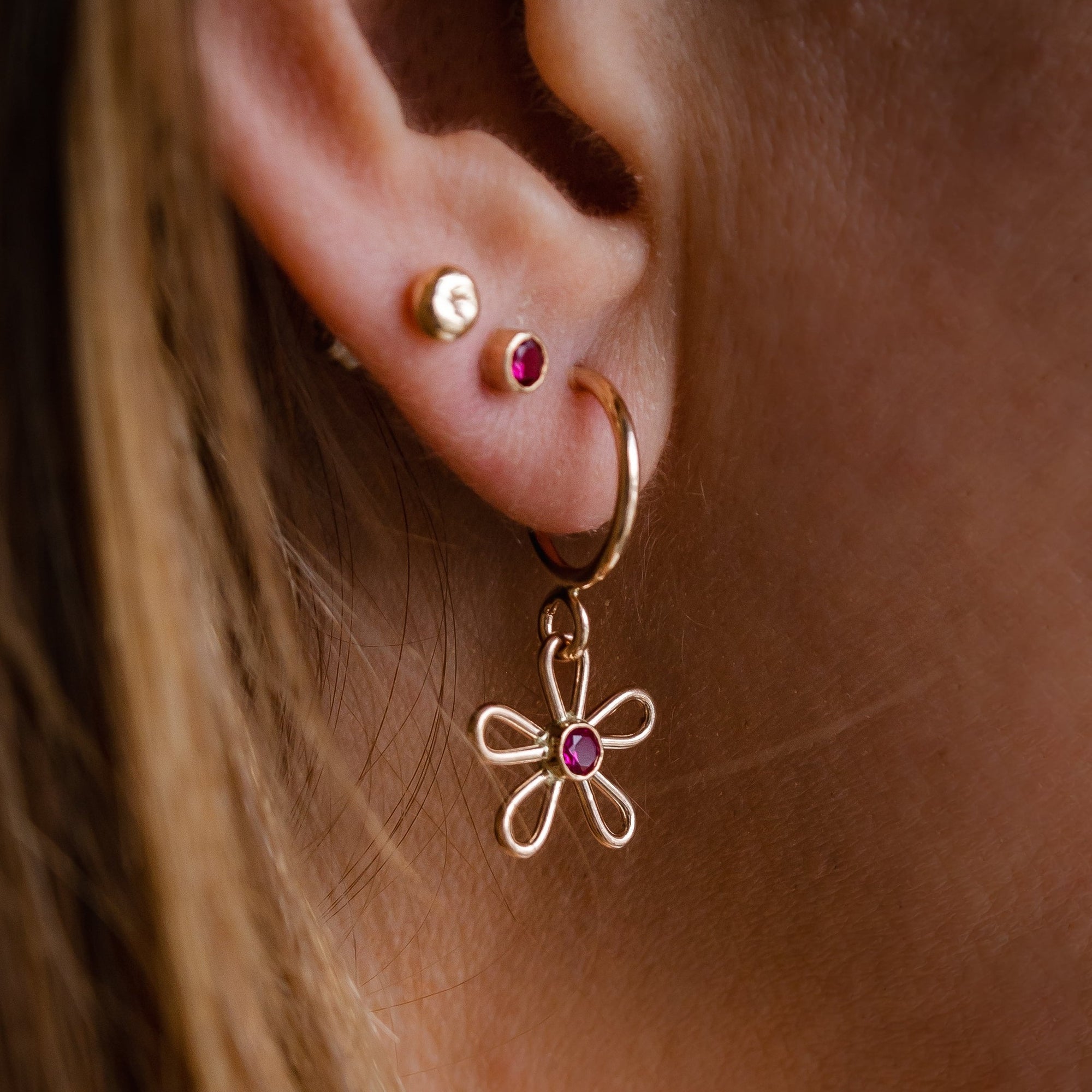 Garden, Birthstone Hoops