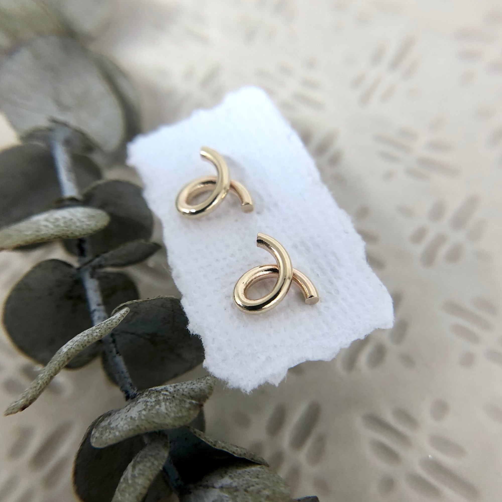 Confetti Studs, 14K Gold