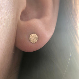 Sun Studs, 14K Gold